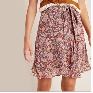 Anthropologie Luca Mini Wrap Skirt